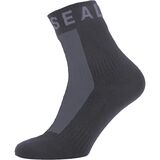 SealSkinz Dunton Waterproof All Weather Ankle-Length Hydrostop Sock Black/Grey, L - Men's