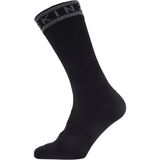SealSkinz Scoulton Waterproof Warm Weather Mid-Length Hydrostop Sock Black/Grey, L - Men's