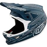 Troy Lee Designs D3 Fiberlite Helmet Spiderstripe Blue, XL