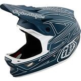 Troy Lee Designs D3 Fiberlite Helmet Spiderstripe Blue, XS