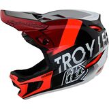 Troy Lee Designs D4 Composite Mips Helmet Qualifier Silver/Red, L
