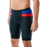 TYR Competitor 9in Tri Short - Men's Black/Blue/Red, XS