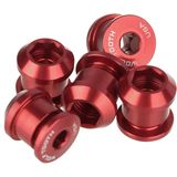 Wolf Tooth Components Chainring Bolts/Nuts for 1x Red, 5-Piece