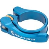 Wolf Tooth Components Quick Release Seatpost Clamp Blue, 34.9mm