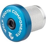 Wolf Tooth Components Compression Plug With Integrated Spacer Stem Cap Blue, 1 1/8 Steerer