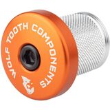 Wolf Tooth Components Compression Plug With Integrated Spacer Stem Cap Orange, 1 1/8 Steerer