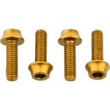 Wolf Tooth Components Water Bottle Cage Bolts Gold, One Size