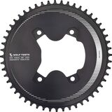 Wolf Tooth Components Drop Stop Asymmetric 4-Bolt GRX Aero Chainring Black, 50t