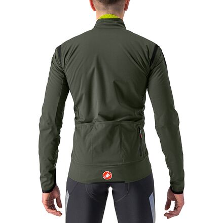 Castelli Alpha Ultimate Insulated Jacket - Men's Military Green/Black/Electric Lime, L