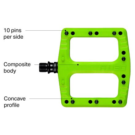 Deity Components Deftrap Pedals Green, One Size