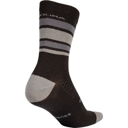 Endura BaaBaa Merino Stripe Sock Matte Black, L/XL - Men's
