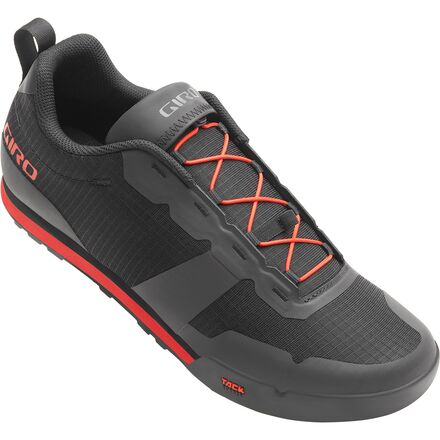Giro Tracker Fastlace Mountain Bike Shoe - Men's Black/Bright Red, 41.0