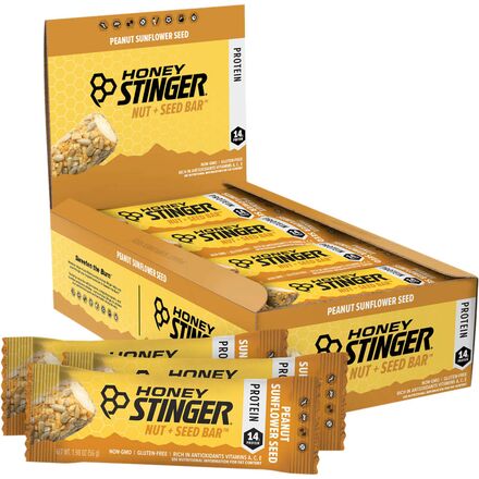 Honey Stinger Nut + Seed Bar - 12-Pack Peanut/Sunflower Seed, One Size