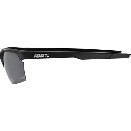 100% Sportcoupe Sunglasses Soft Tact Black-Smoke Lens, One Size - Men's