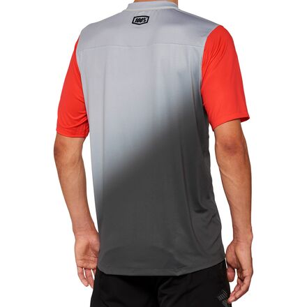 100% Celium Short-Sleeve Jersey - Men's Grey/Racer Red, XL