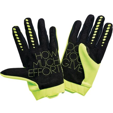 100% Geomatic Full Finger Glove - Men's Fluo Yellow, M