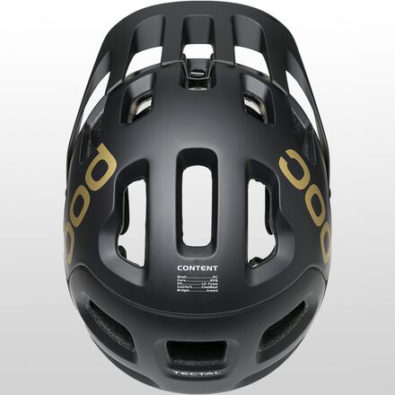 POC Tectal Fabio Edition Helmet Uranium Black Matte/Gold, M/L