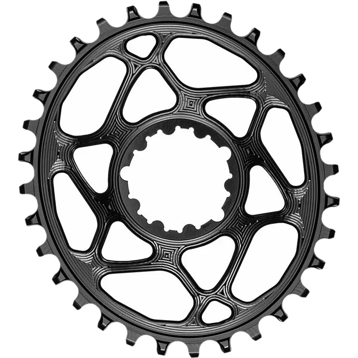 absoluteBLACK SRAM Oval Direct Mount Traction Chainring - Black, 0mm Offset, 34t