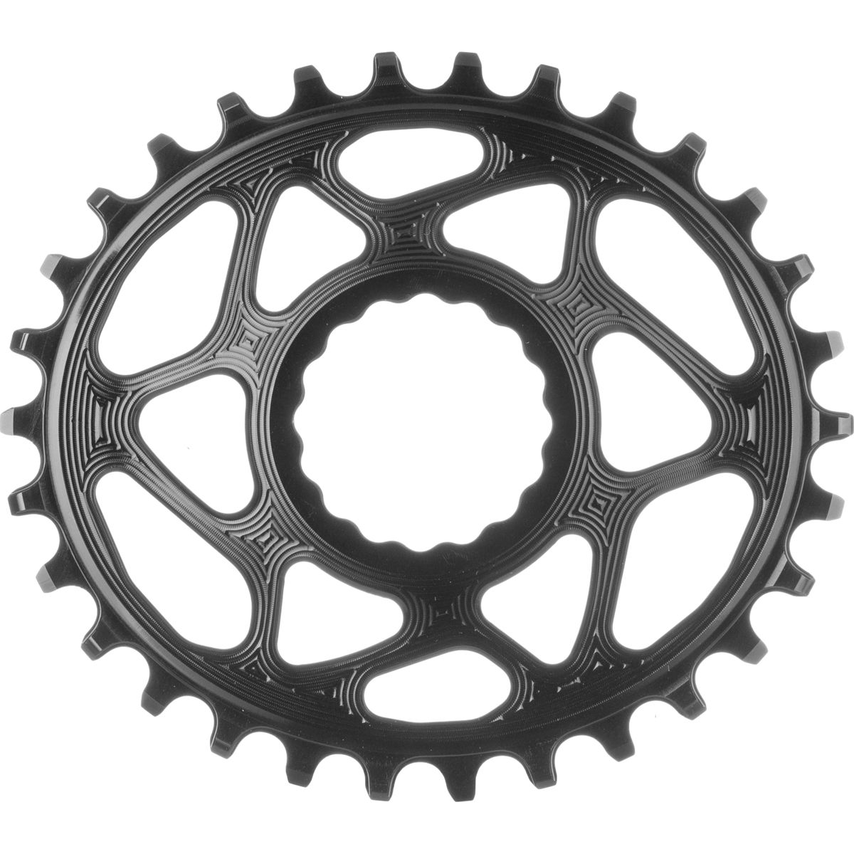 absoluteBLACK Race Face Oval Cinch Direct Mount Traction Chainring - Black, 28t