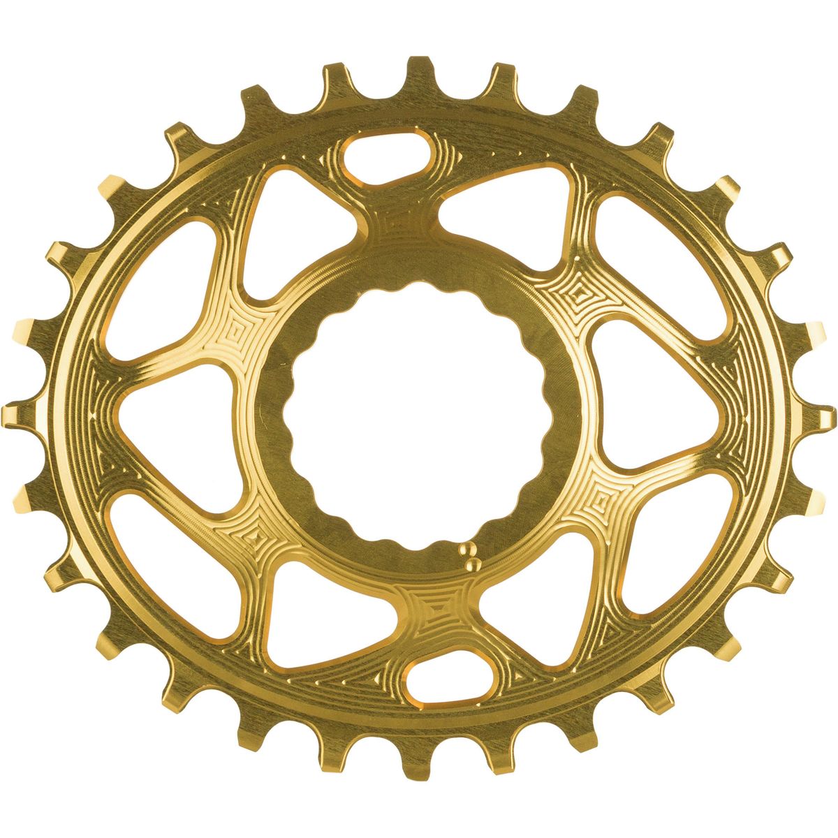 absoluteBLACK Race Face Oval Cinch Direct Mount Traction Chainring - Gold, 30t