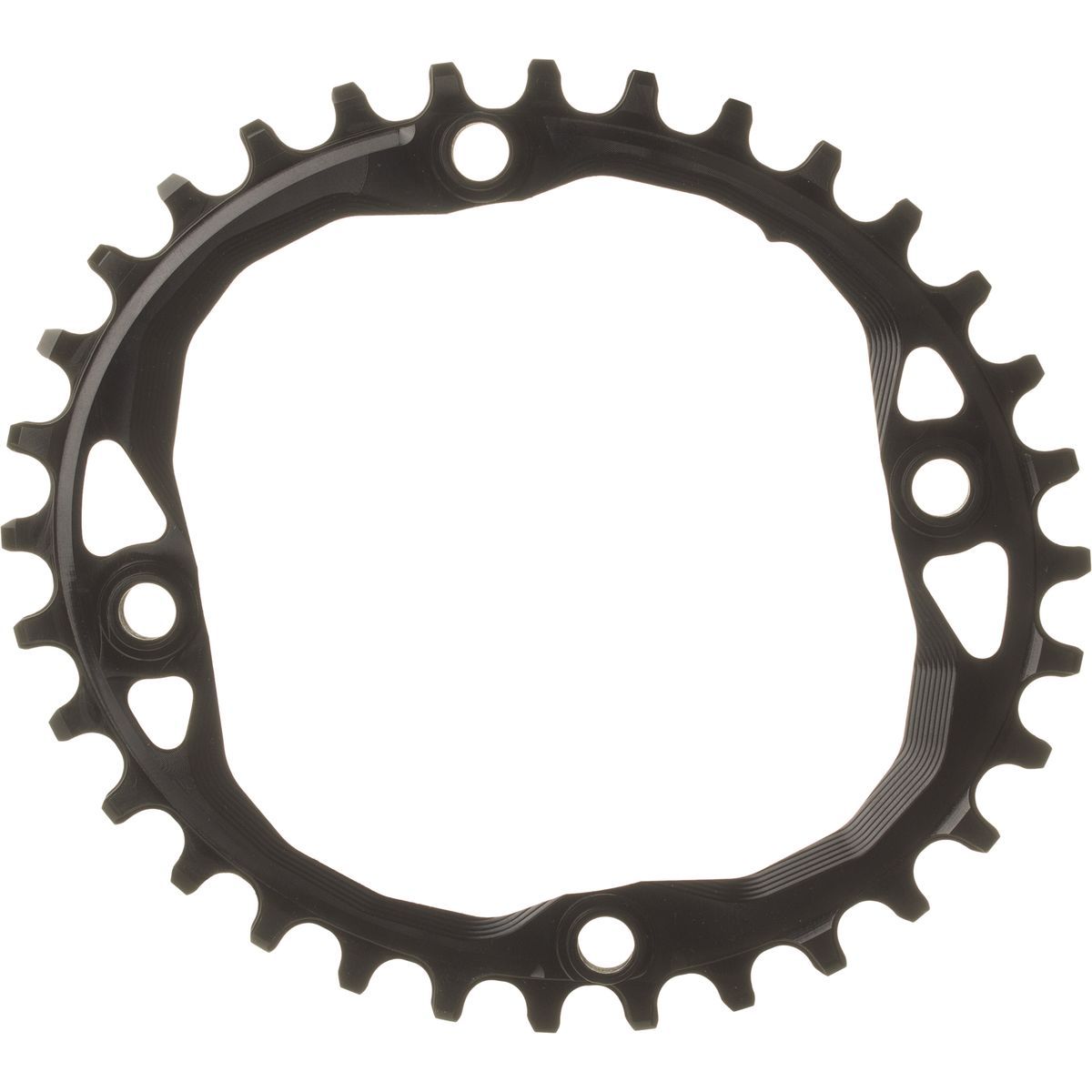 Absoluteblack absoluteBLACK SRAM Oval Traction Chainring Black/94 BCD, 34t/Threaded