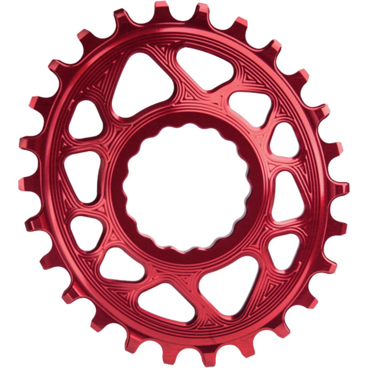 absoluteBLACK Race Face Oval Cinch Boost Direct Mount Traction Chainring Red, 32t