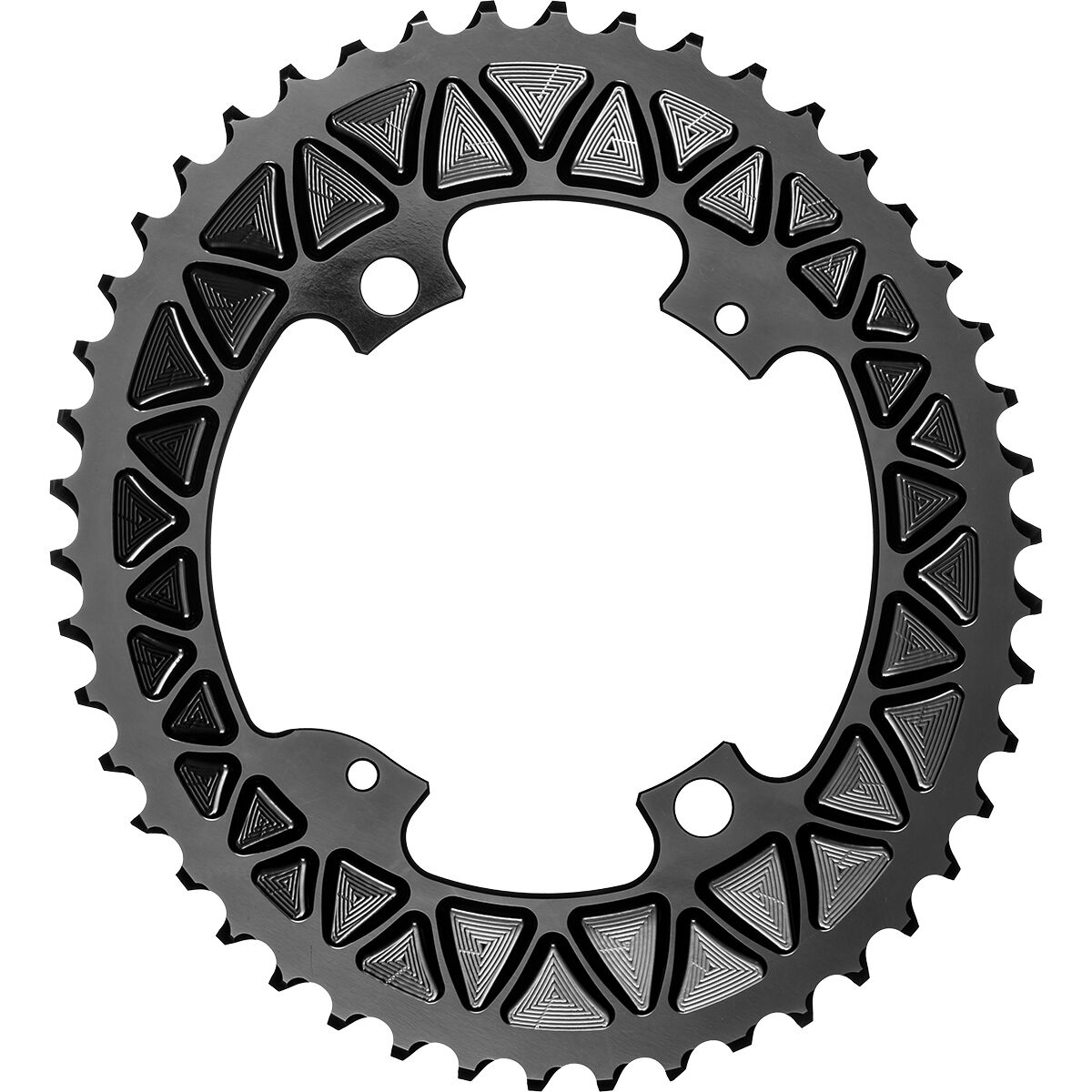 Absoluteblack | Premium Oval Road | Black | 30 Teeth, 4X110 Bcd, Subcompact | Aluminum