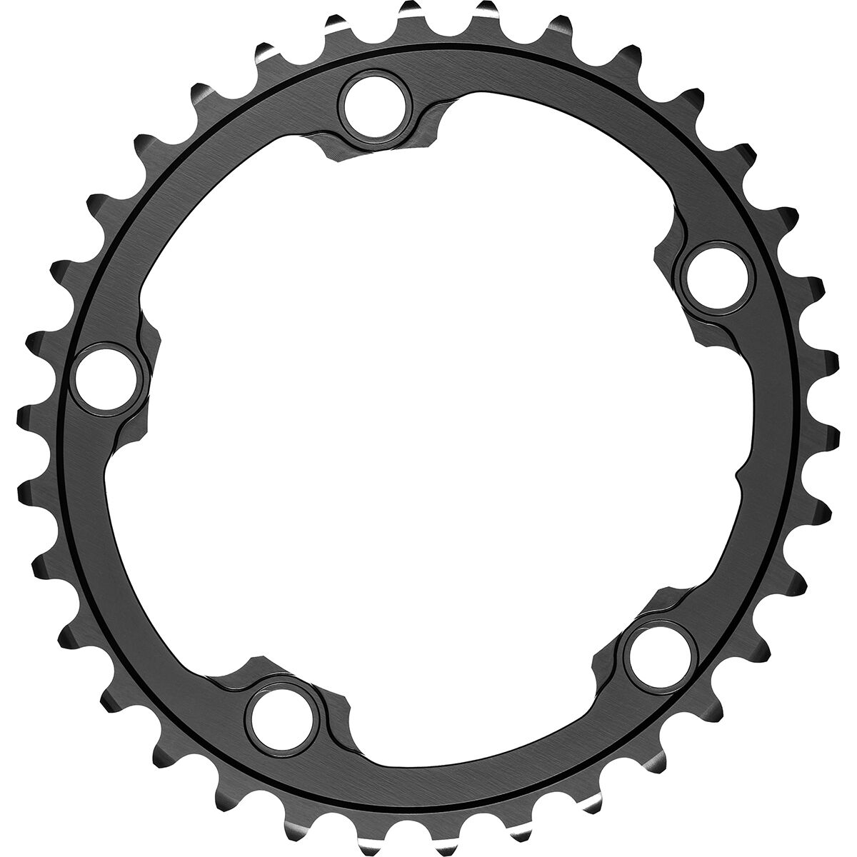 Absoluteblack absoluteBLACK Oval 110BCD 2x Chainring Grey, 34t, 4h