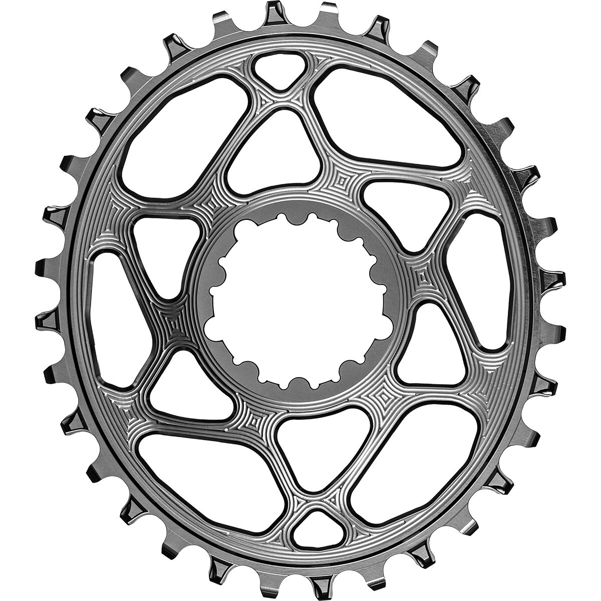 absoluteBLACK SRAM Oval Direct Mount Chainring Titanium, 36t, 3mm Offset