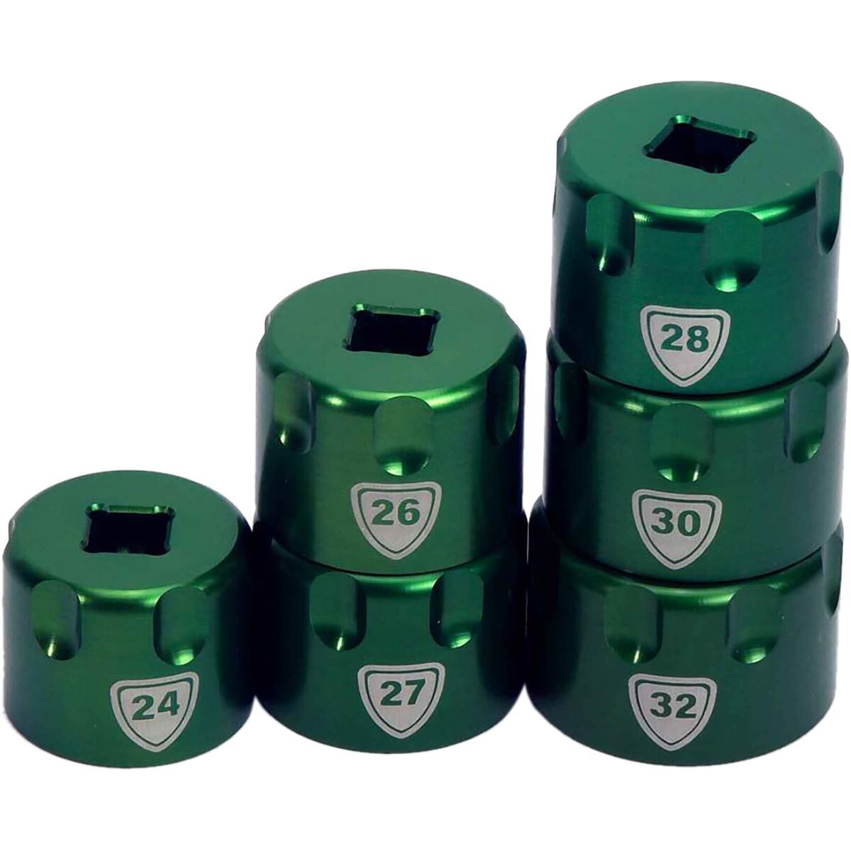 Abbey Bike Tools Suspension Top Cap Sockets Green, 28mm