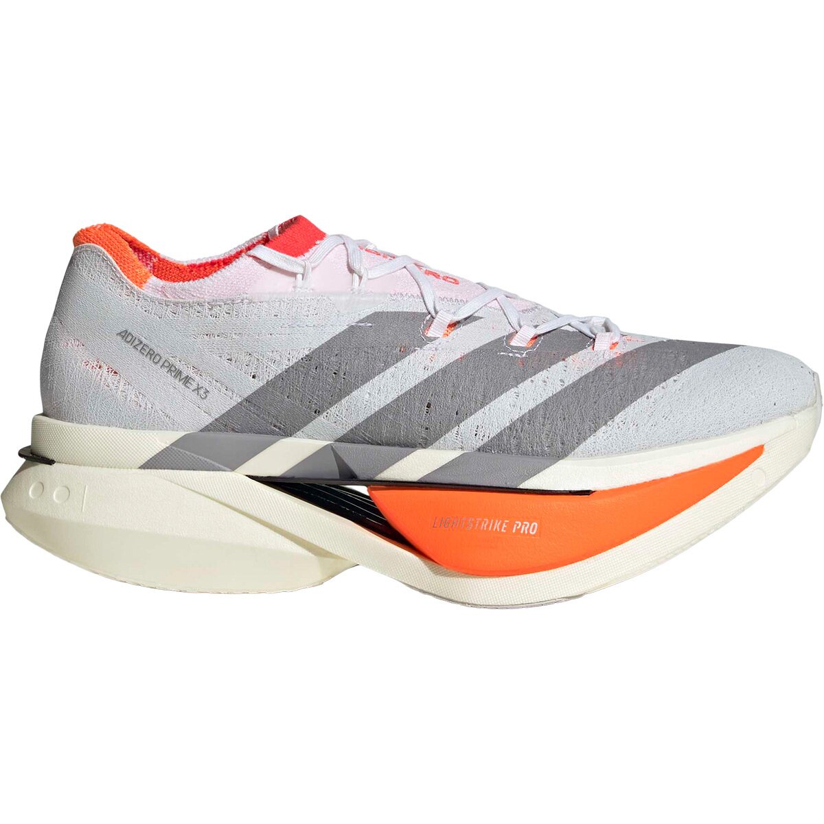 Adidas Adidas Adizero Prime X3 Strung Running Shoe Ftwr White/Ftwr White/Lucid Red, Mens 5.0/Womens 6.0 - Men's