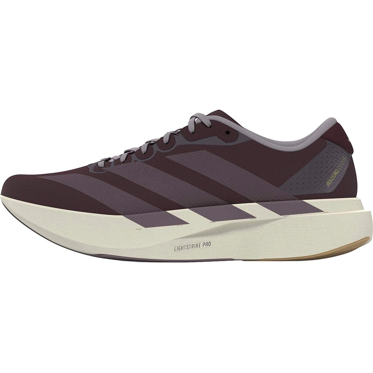 Adidas Adidas Adizero Evo SL Woven Running Shoe - Men's Maroon/Shadow Fig/Preloved Fig, 8.0 - $149.95 at Competitive Cyclist