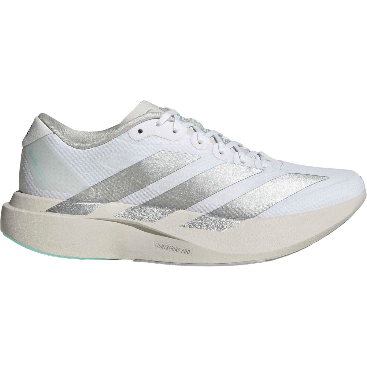 Adidas Adizero Evo SL Woven Running Shoe - Women's Ftwr White/Ftwr White/Clear Aqua, 10.0