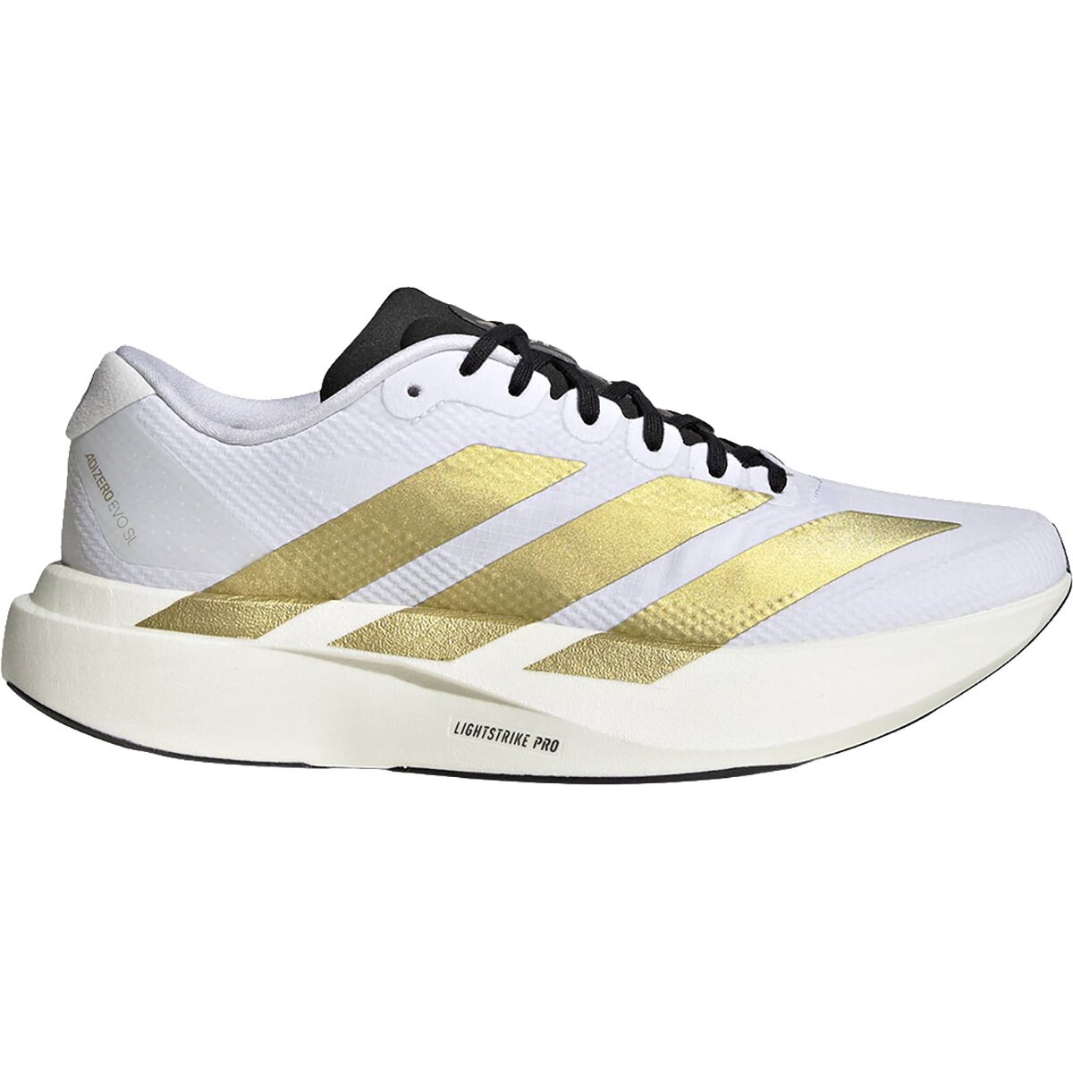 Adidas Adidas Adizero Evo SL Woven Running Shoe - Women's Ftwr White/Matte Gold/Core Black, 6.0