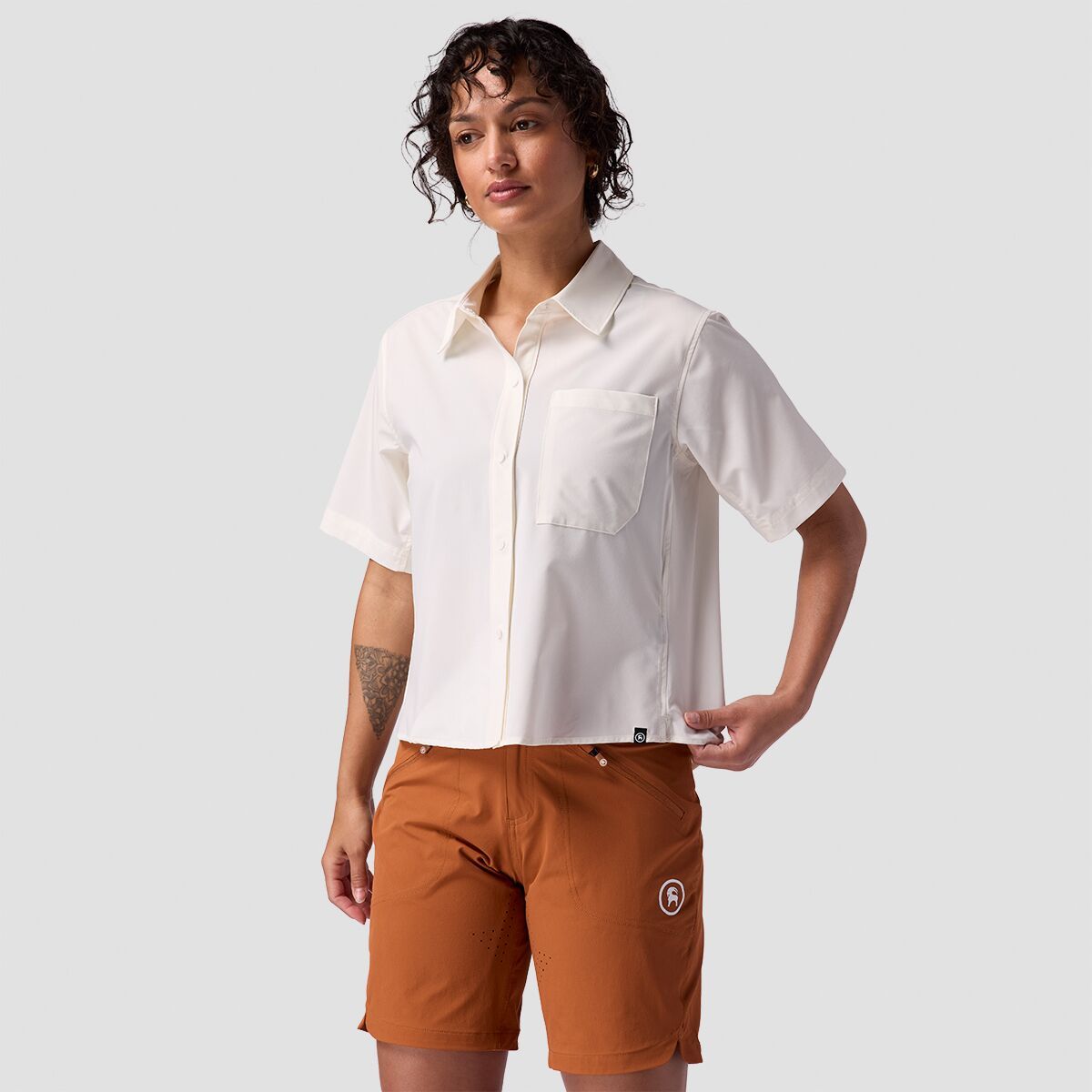 Backcountry Backcountry Slickrock Short-Sleeve Button-Up Jersey - Women's Egret, XXL