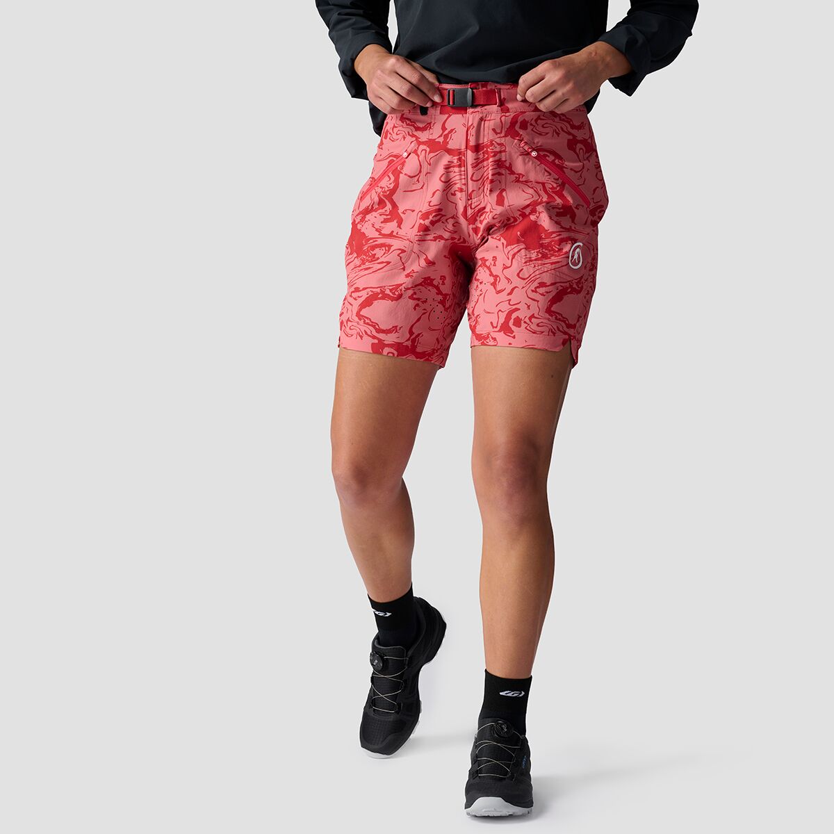 Backcountry Slickrock 7in Bike Short - Women's Baked Apple/Mauve Glow Swirled Print, S