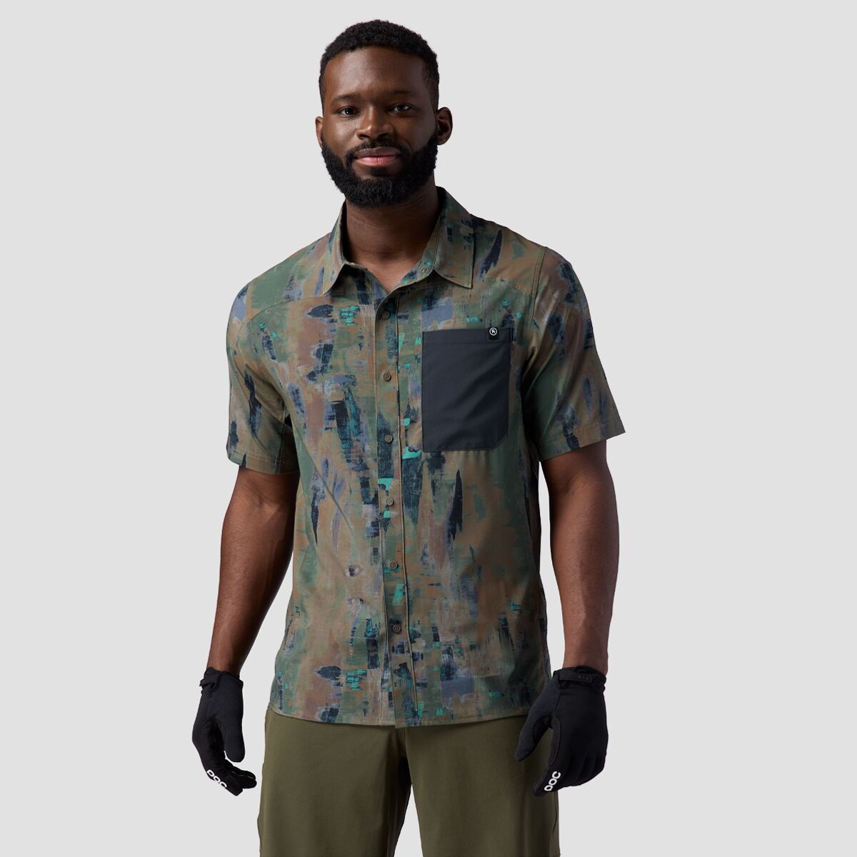 Backcountry Backcountry Slickrock Short-Sleeve Button-Up Jersey - Men's Camo Pendula Print, M