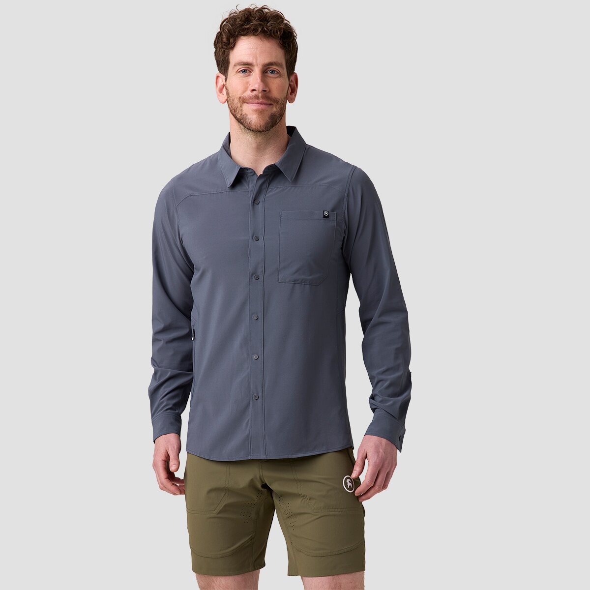 Backcountry Backcountry Slickrock Long-Sleeve Button-Up Jersey - Men's Turbulence, XL