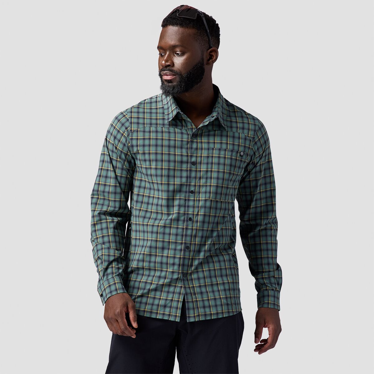 Backcountry Slickrock Long-Sleeve Button-Up Jersey - Men's Turbulence Plaid, XXL