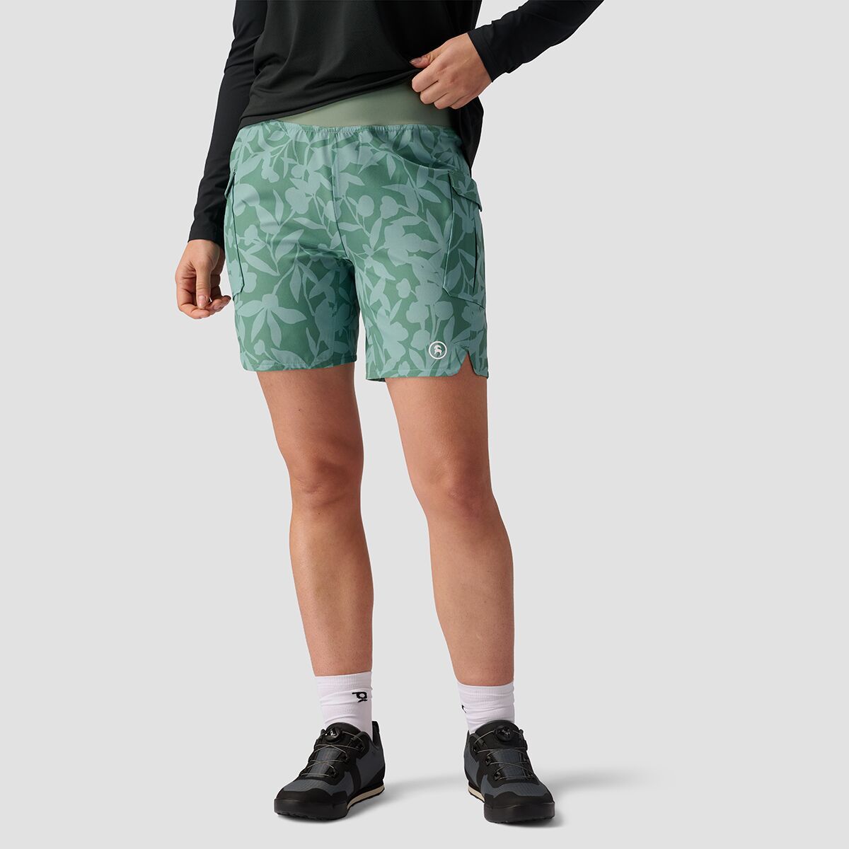 Backcountry NBD 7in MTB Short - Women's Aspen Green Print, XS