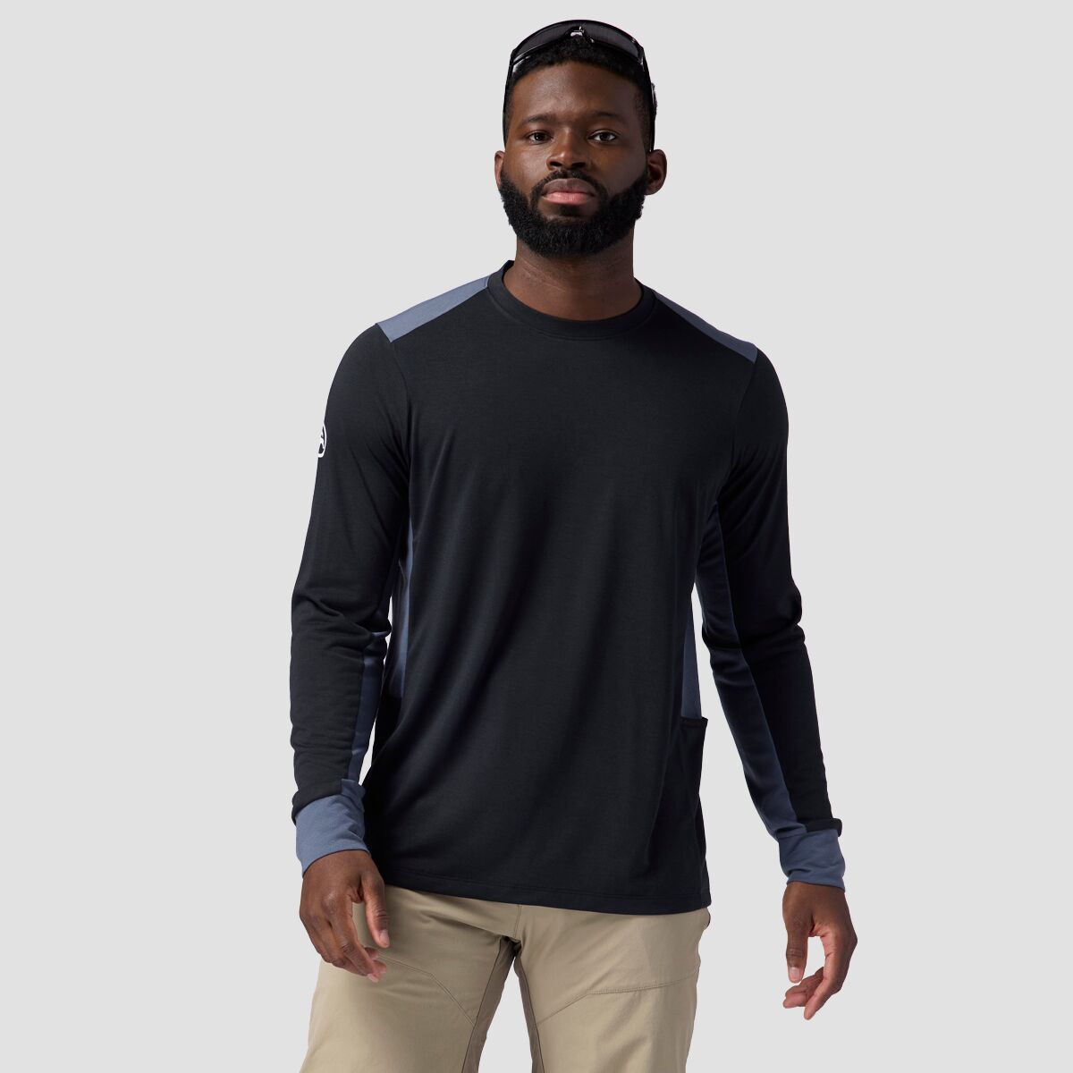 Backcountry Backcountry Slickrock Drirelease Long-Sleeve Tech T-Shirt - Men's Black/Turbulence, M