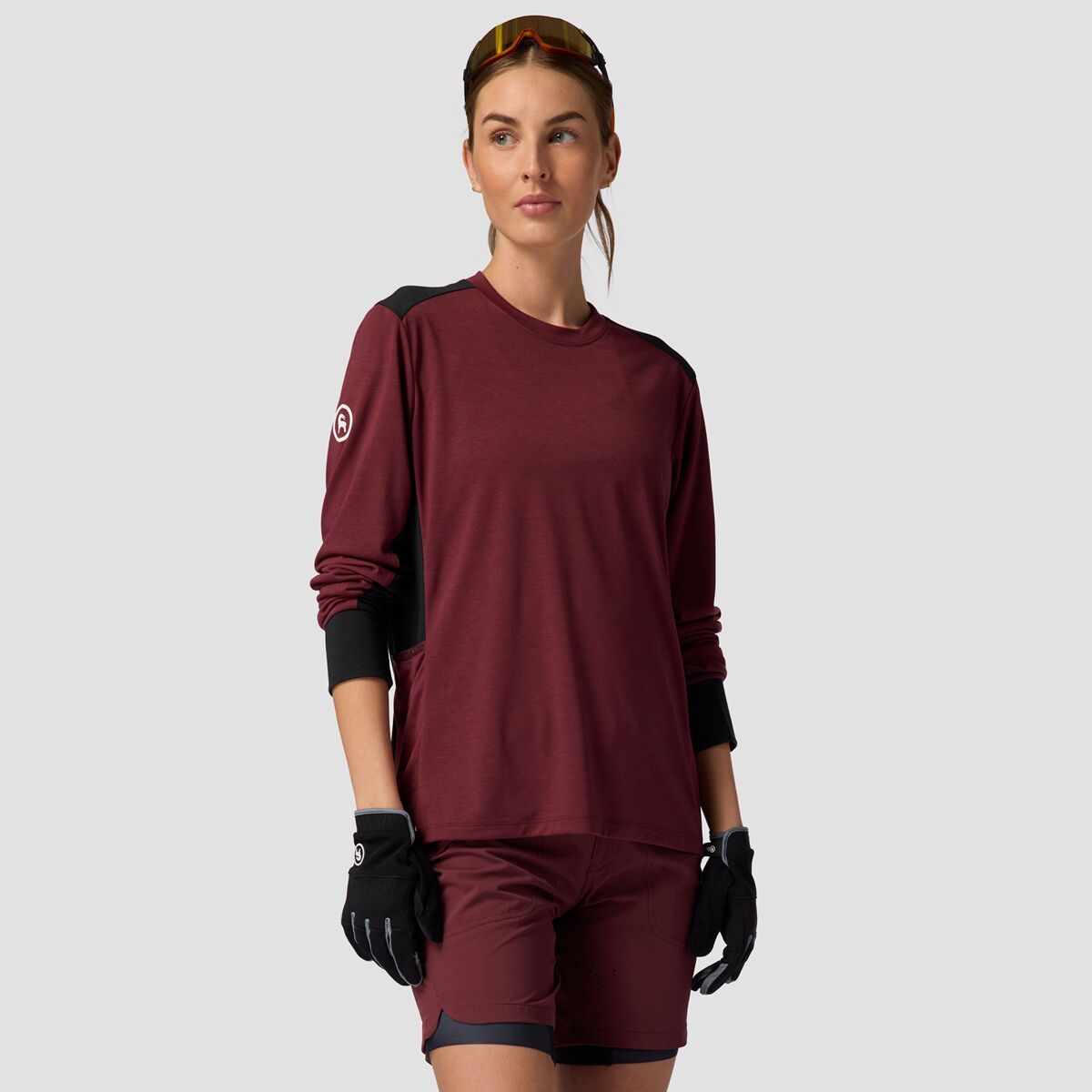 Backcountry Slickrock Drirelease Long-Sleeve Tech T-Shirt - Women's Red Mahogany/Black, S