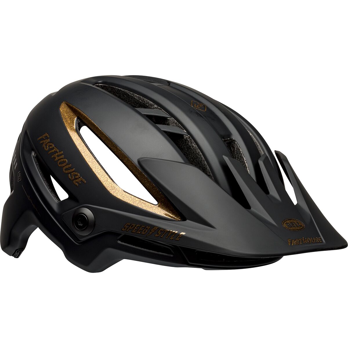 Bell Sixer Mips Helmet Matte/Gloss Black/Gold Fasthouse, L