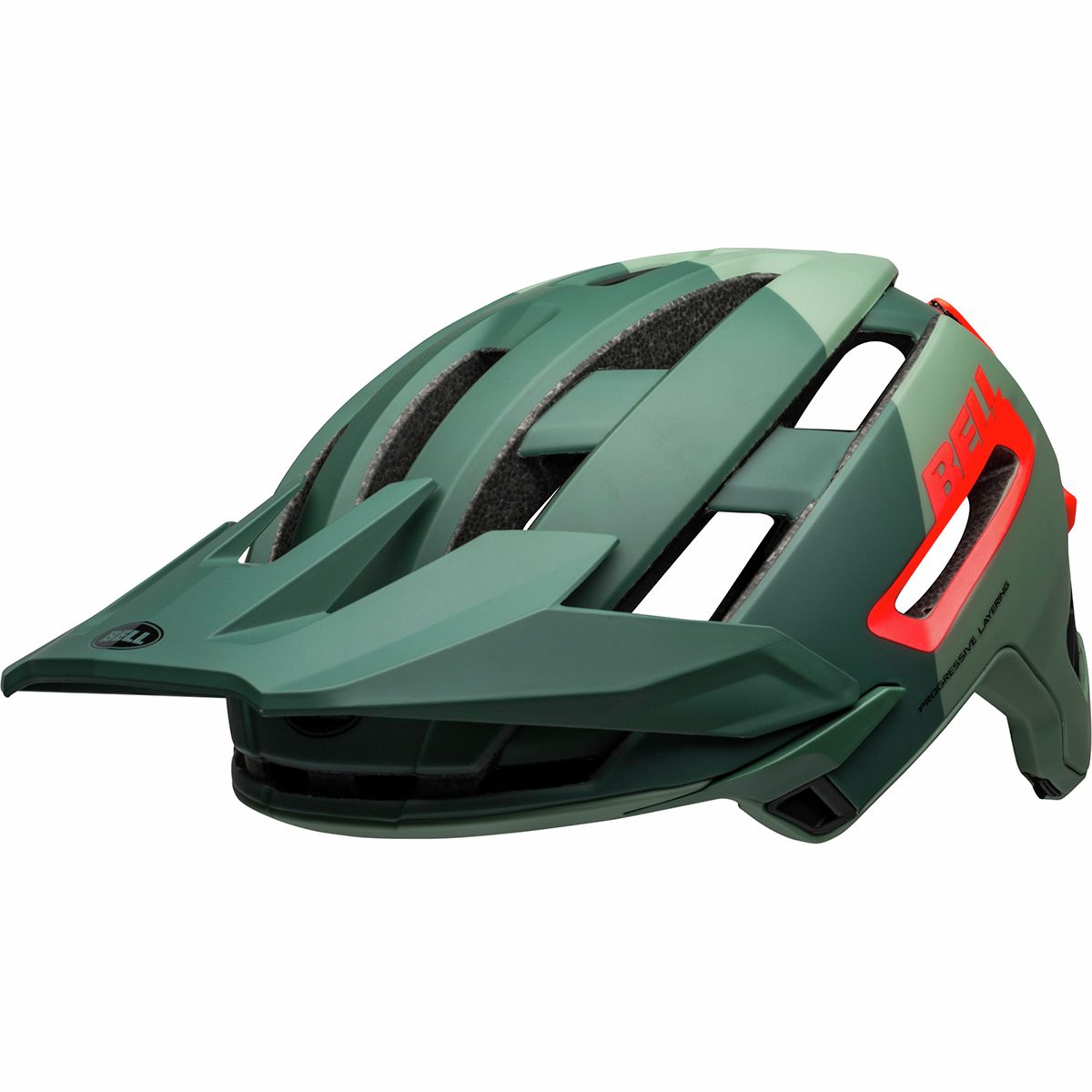 Bell Super Air Mips Helmet Matte/Gloss Green/Infrared, S
