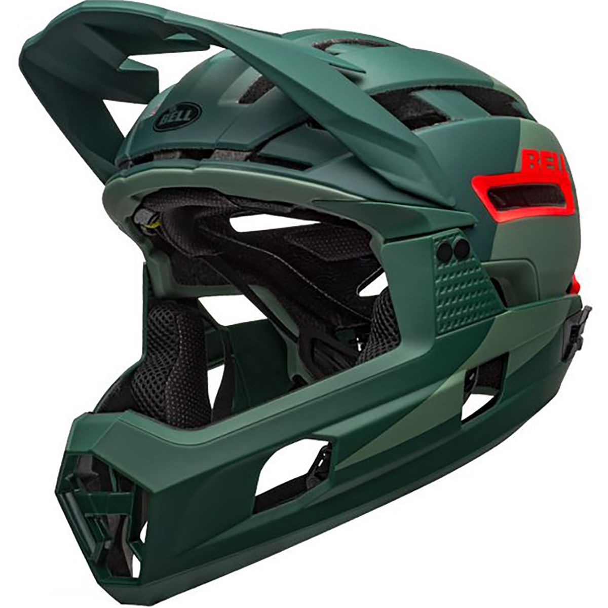 Bell Super Air R Mips Helmet Matte/Gloss Green/Infrared, L