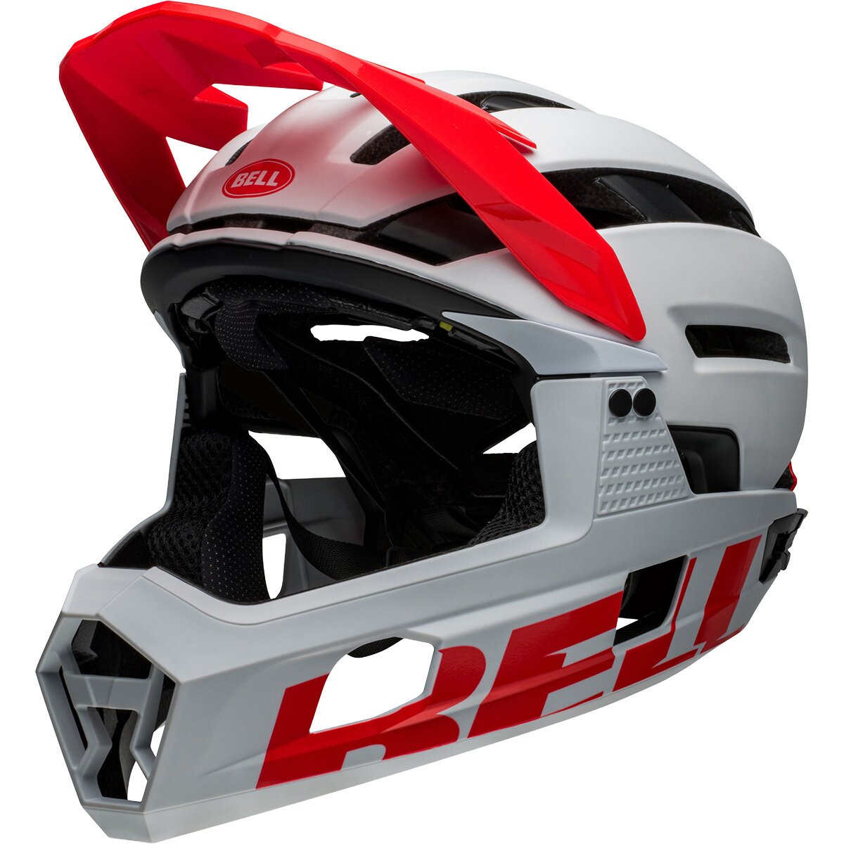Bell Super Air R Mips Helmet Matte/Gloss White/Infrared, M