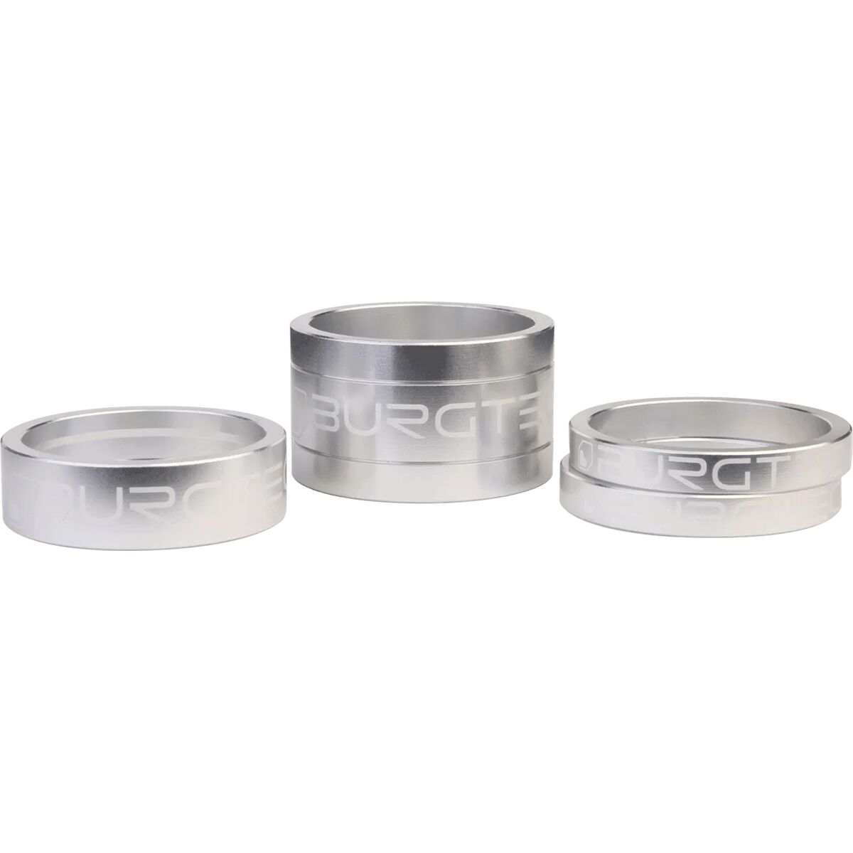 Burgtec | Stem Spacer Kit Rhodium Silver | Aluminum