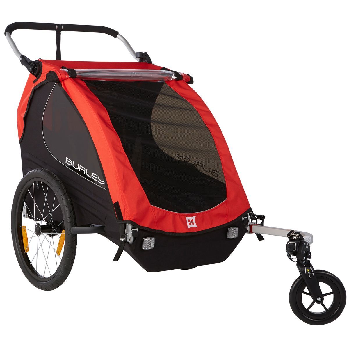 Burley Honey Bee 2-Seat Bike Trailer & Stroller Red, One Size