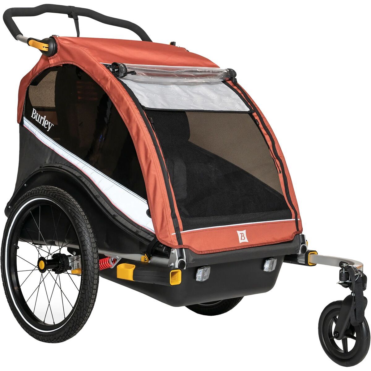 Burley Cub X Bike Trailer Sandstone Red/Charcoal Grey/White, One Size