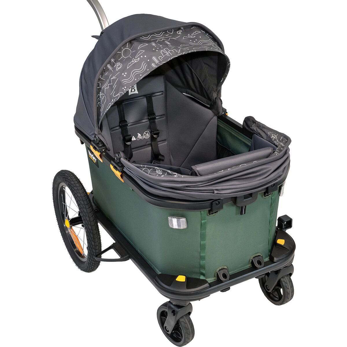 Burley Hopper Seat Insert and Sunshade Kit Charcoal/Black, One Size